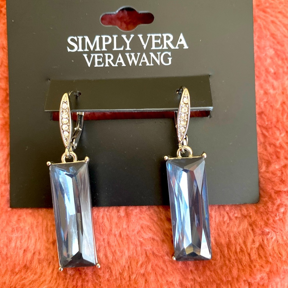 Vera Wang Cushion Cut Earrings